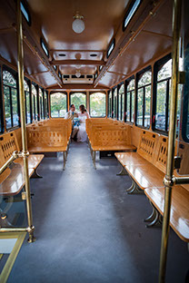 outer banks wedding in Kitty Hawk North Carolina vendor Outer Banks Trolley